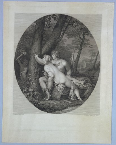 Two Figures Carving onto a Tree