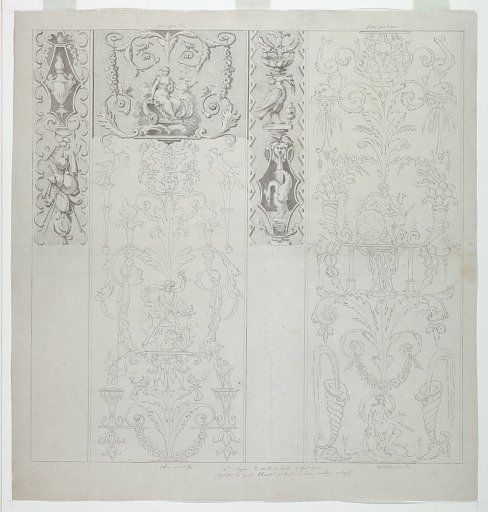 Cartoon for Printed Cotton: The Four Elements [Les Quatre Elements]