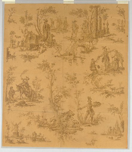 Proof for textile: Don Quichotte [Don Quixote]