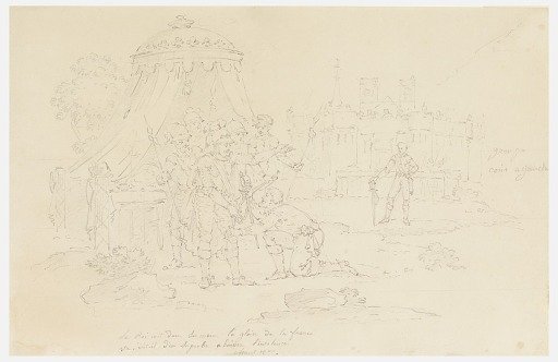 Sketches for Scenes Four and Five of Cartoon for Cotton Printing: L'Histoire de Henri IV