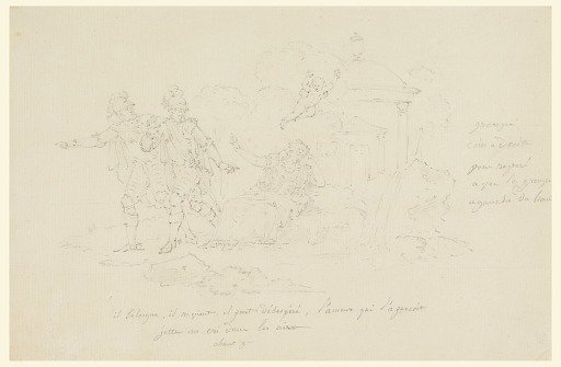 Sketches for Scenes Four and Five of Cartoon for Cotton Printing: L'Histoire de Henri IV