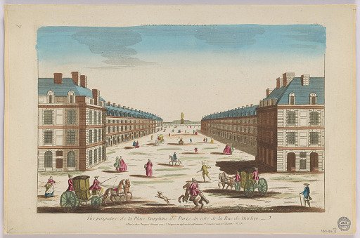 Peep-show, Vue Perspective de la Place Dauphine de Paris, du Côté de la Rue de Harlay, No. 162
