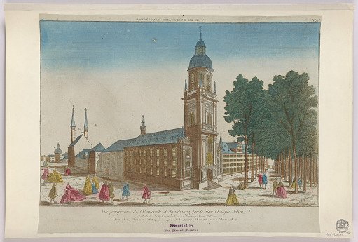Peep-show, Vue Perspective de l'Universite d'Augsbourg fondé par l'Eveque Julien, No. 96