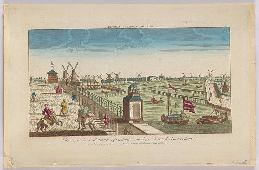 Peep-show, Vue de l'Ecluse d'Amstel Regardant Par le Dehors d'Amsterdam