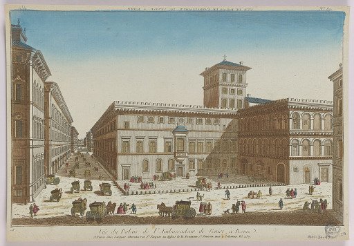 Peep-show, Vue du Palais de l'Ambassadeur de Venise, a Rome, No. 89