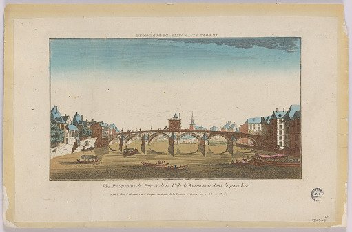Peep-show, Vue Perspective du Pont et de la Ville de Ruremonde dans le Pays Bas