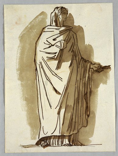 Antique Statue of a Priestess
