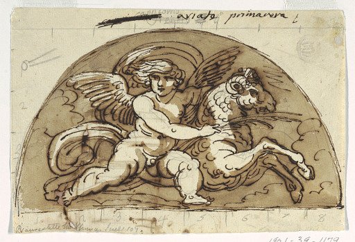 Ares, Lunette for Ceiling, Sala Ottagonale, Palazzo Milzetti, Faenza