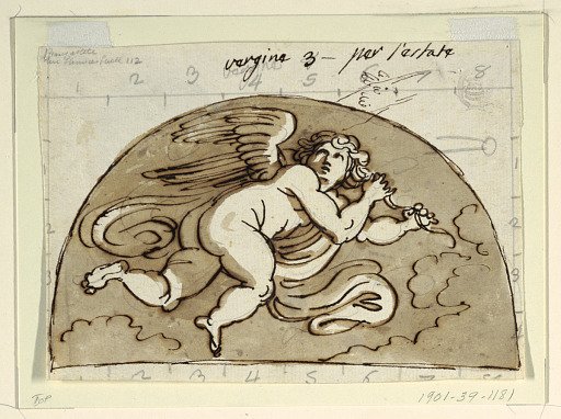 Virgo, Lunette for Ceiling, Sala Ottagonale, Palazzo Milzetti, Faenza