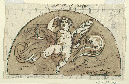 Libra, Lunette for Ceiling, Sala Ottagonale, Palazzo Milzetti, Faenza