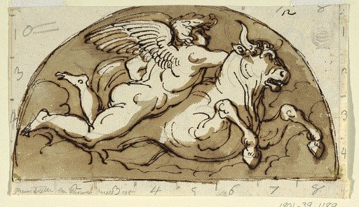 Tarus, Lunette for Ceiling, Sala Ottagonale, Palazzo Milzetti, Faenza