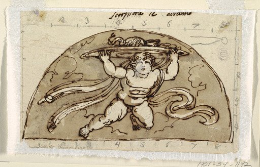 Scorpio, Lunette for Ceiling, Sala Ottagonale, Palazzo Milzetti, Faenza