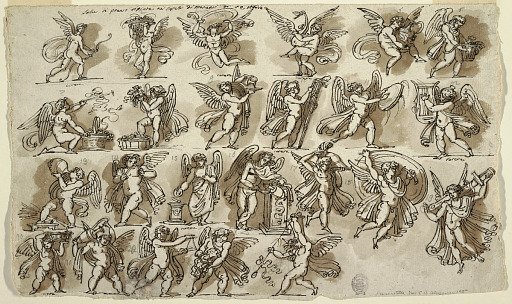 Twenty-Four Putti, Decoration for the Dinning Room, Villa Aldini, Montmorency, France