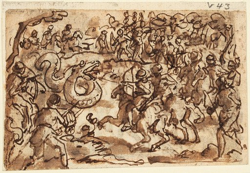 The Roman Consul Attilius Regulus Fighting a Giant African Serpent