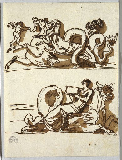 Two Friezes with Women and Sea Monsters