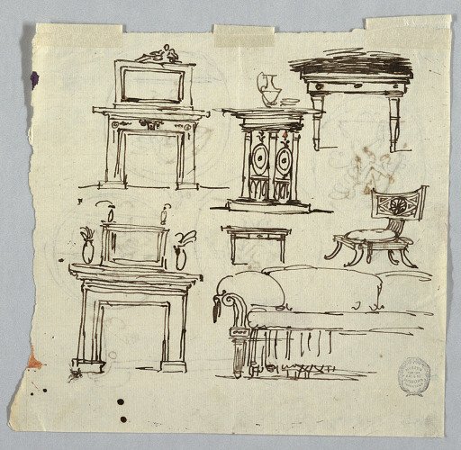 Chimney Pieces, Furniture and Ceiling Medallion