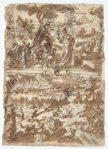 Erminia and the Shepherd [above]; Atalanta hunting the Calydonian Boar [below]