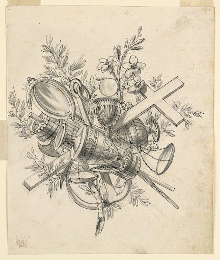 Trophy with Symbols of the Virtues