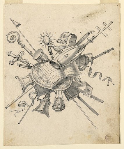 Trophy with Ecclesiastical Objects