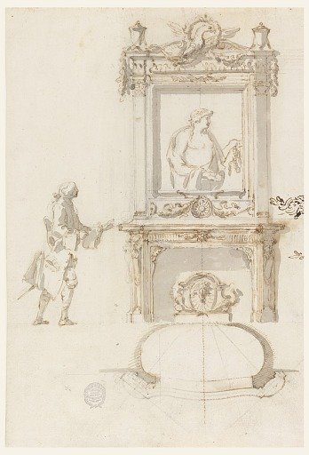 Design for a Fireplace, Antinous Room, Villa Albani, Rome, Italy