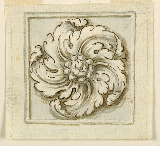 Square Panel with a Roset