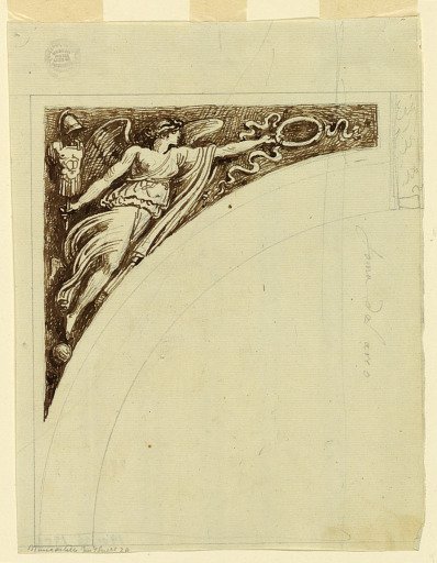 A Winged Victory in the Left Spandrel of an Arch