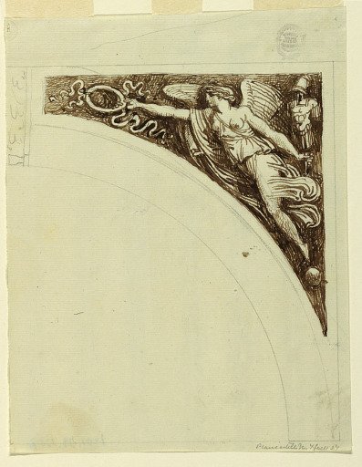 A Winged Victory in the Right Spandrel of an Arch