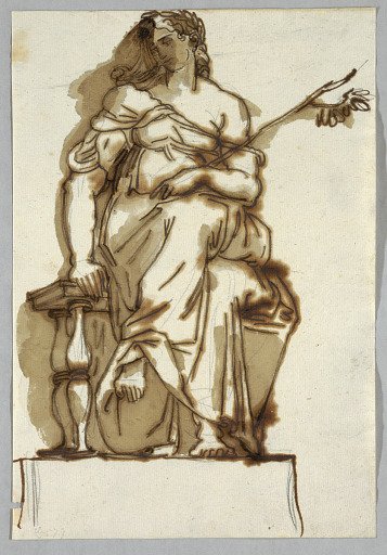 Study after an Antique Statue of a Seated Woman