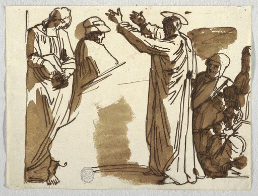 Cartoons of Death of Ananias and St. Paul, after Raphael