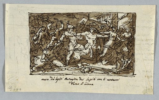 Sketchbook Page: Battle of the Centaurs and Lapiths