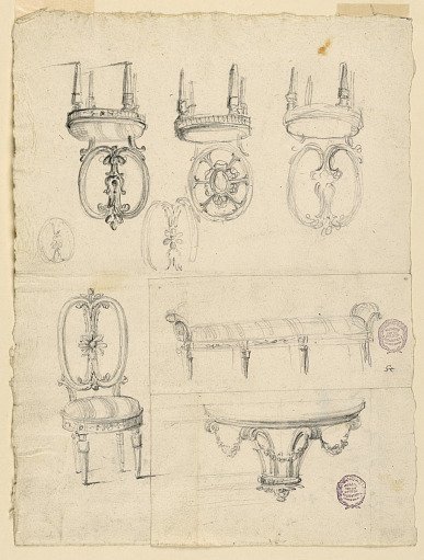 Chairs and Architectural Sketches