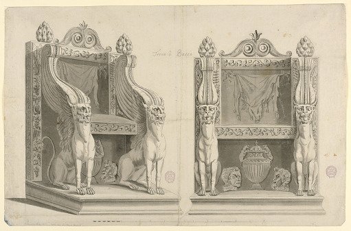Design for a Throne of the Priest of Bacchus, after Ancient Marble