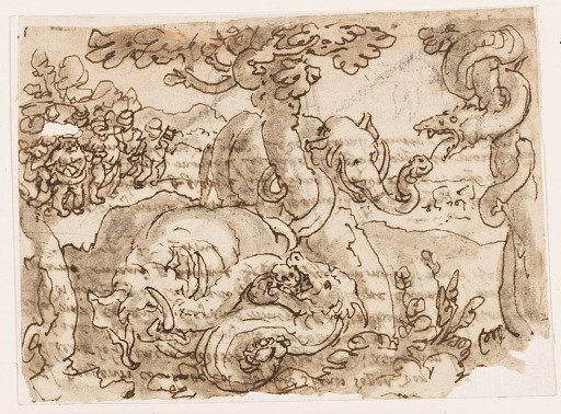 Fight between Elephants and Snakes