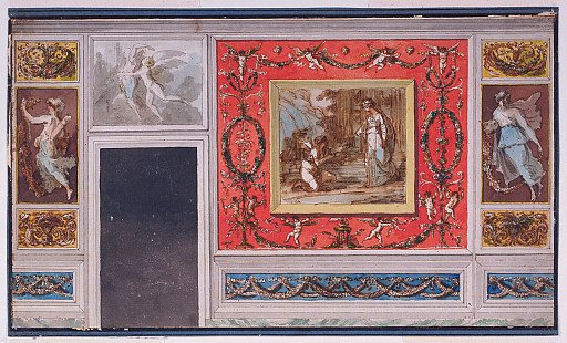 Design for Wall Decoration, Pompeiian Room, Palazzo Altieri, Rome