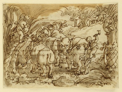 Cavemen Chasing Elephants