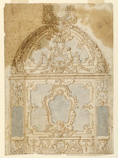 Decoration of a Wall and Ceiling to be Executed in Stucco