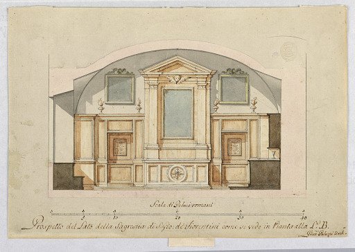 Project for the Interior of the Sacristy of St. Giovanni de’ Florentini in Rome
