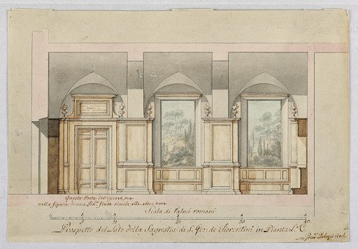 Project for the Interior of the Sacristy of St. Giovanni de’ Florentini in Rome
