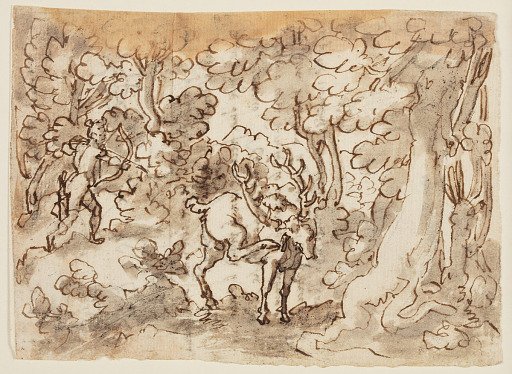 Deer Hunt with Bow and Arrow