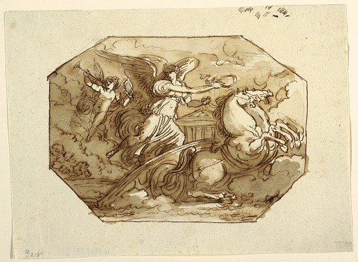 Fame or Victory in a Chariot, Sala di Nike, Palazzo Naldi, Faenza