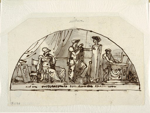 Design for a Lunette with Allegory of Sculpture
