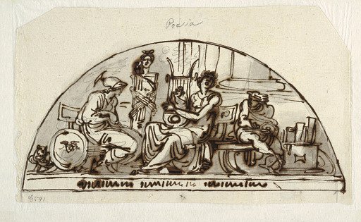 Design for a Lunette with Allegory of Poetry