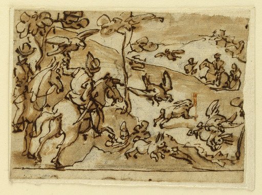 Hare Hunt with Falcons
