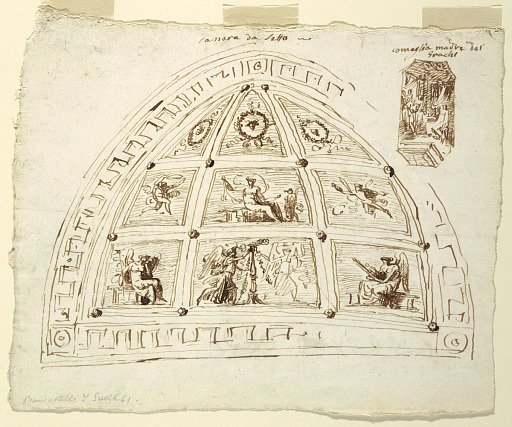Ceiling Vault Decoration, Camera da Letto, Sala di Cornelia di Palazzo Cavina, Faenza