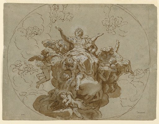 Design for a Ceiling with the Ascension of the Virgin