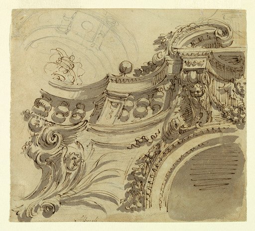 Design for a Ceiling with Balustrade