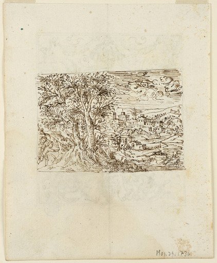 Landscape; verso: Grotesque Design