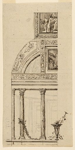 Painted decoration of a vaulted room