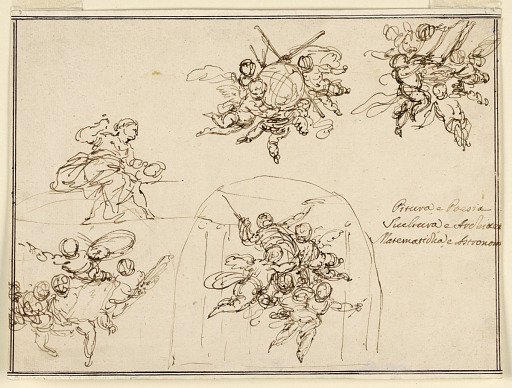 Sketches for wall paintings: Arts and Sciences