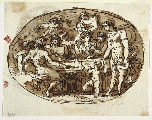 Banquet of the Gods, variant for the Sala di Pranza, Palazzo Guarini, Forli